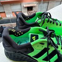Scarpe Adidas training verde fluo usate una volta