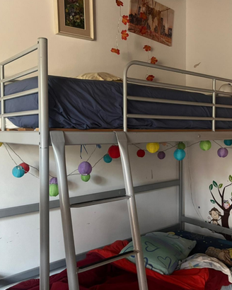 Letto a soppalco IKEA SVÄRTA grigio