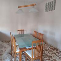 Tavolo in vetro con 6 sedie da cucina soggiorno