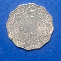 Moneta Indiana 10 Paise del 1973