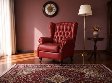 POLTRONA BERGERE' VERA PELLE