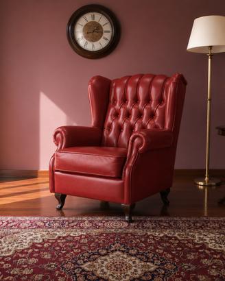 POLTRONA BERGERE' VERA PELLE
