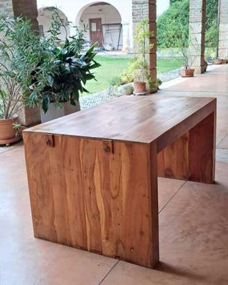 Tavolo massello di noce con prolunghe