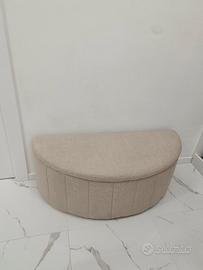 Cassapanca/pouf contenitore beige