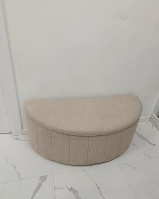 Cassapanca/pouf contenitore beige