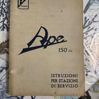 Manuale officina  Piaggio ape ab  luglio 1953