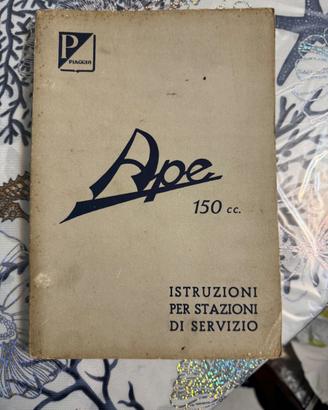 Manuale officina  Piaggio ape ab  luglio 1953