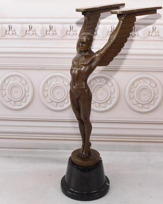 Statua in Bronzo "Icaro" con Base in Marmo - 42 cm
