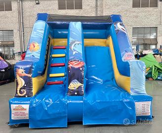 Scivolo gonfiabile 3x3x2,8 in pvc gioco bambini