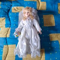 Bambola sposa porcellana