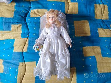 Bambola sposa porcellana