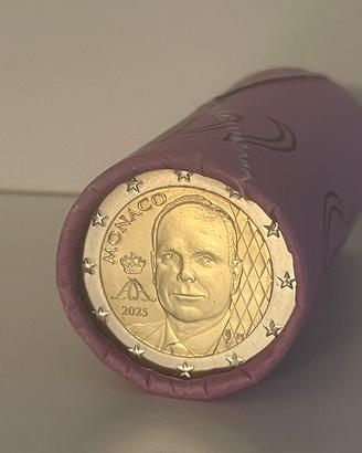 Rotolino 2 Euro Monaco 2025 New Effigie UNC FDC