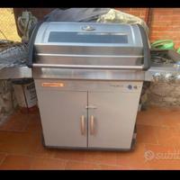Barbecue con 2 Grill, 4 Bruciatori in Acciaio Inox