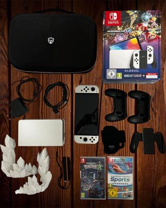 Nintendo Switch OLED -Giochi-Custodia-Accessori