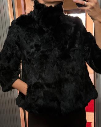 Pelliccia lapin nera