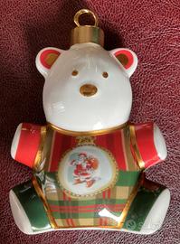 Decorazione natalizia Orsetto Tartan in porcellana