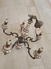 Lampadario vintage in ceramica anni 70