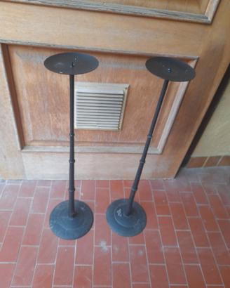 2 candelabri in ferro h75 cm