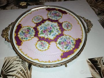 Vassoio Vintage stile Limoges in porcellana 
