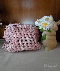 Clunch bag Jeans rosa 