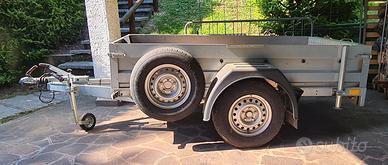 rimorchio auto Wormann con freno e sovrasponde