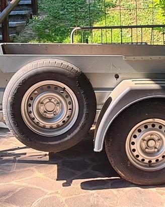 rimorchio auto Wormann con freno e sovrasponde