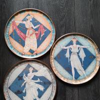 Tre piatti di ceramica Rometti Ø 25cm