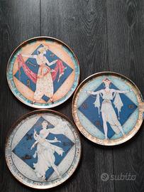 Tre piatti di ceramica Rometti Ø 25cm