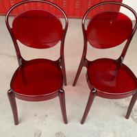 Due sedie calligaris parisienne rosse