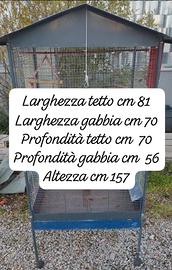 voliera gabbia volatili uccelli pappagalli 