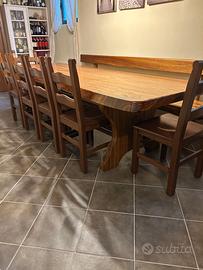tavolo 12/14 posti in legno massello