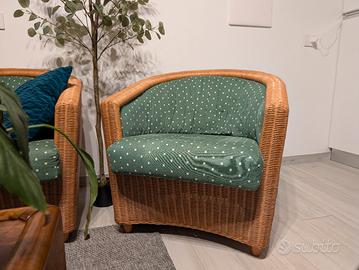 Poltrona da esterno in rattan 