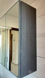 Mobile bagno due ante con specchio colore nero