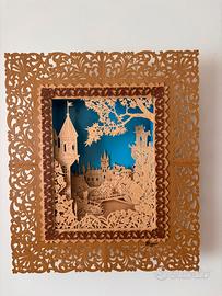 Quadro 3D in legno a traforo