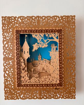 Quadro 3D in legno a traforo