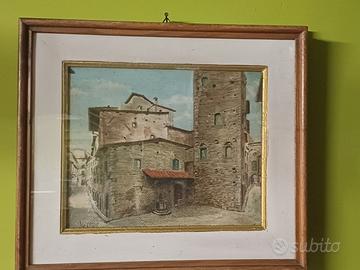 Dipinto casa di Dante Alighieri Firenze