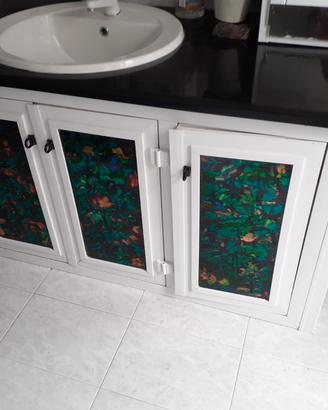 Mobile bagno completo lavabo marmo 130x77 + mobile