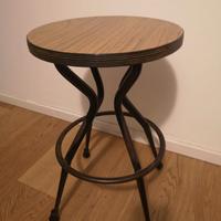Sgabello vintage base tonda altezza 51 cm