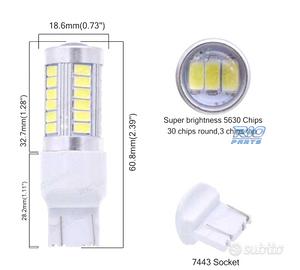 LAMPADA LED T20 BIANCA 33 LED SMS CANBUS