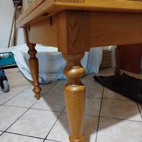 Tavolo allungabile romagnolo legno rovere massello