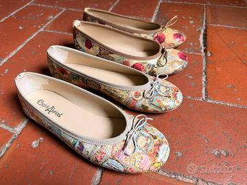 2 paia ballerine cuoio artigianale made in Italy