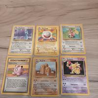 13 carte pokemon set base old italiano