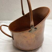 Secchio portacarbone in rame