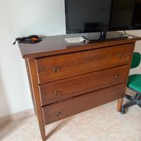 Mobili antichi, comò 3 cassettoni + 2 comodini
