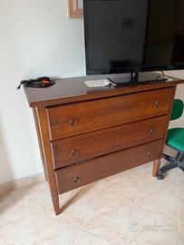Mobili antichi, comò 3 cassettoni + 2 comodini