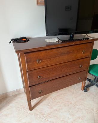 Mobili antichi, comò 3 cassettoni + 2 comodini