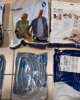 N. 3 maschere Cpap Oro nasali con tubi