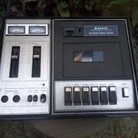 Sanyo piastra deck stereo a cassetta vintage hi-fi