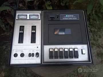 Sanyo piastra deck stereo a cassetta vintage hi-fi