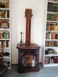 stufa camino in maiolica modello franklin